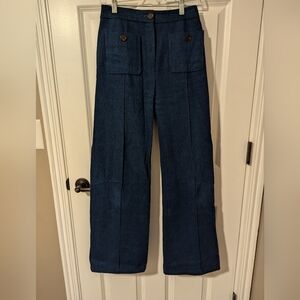 Sezane Dan Denim Trousers, Size 6 (US)/38(FR)